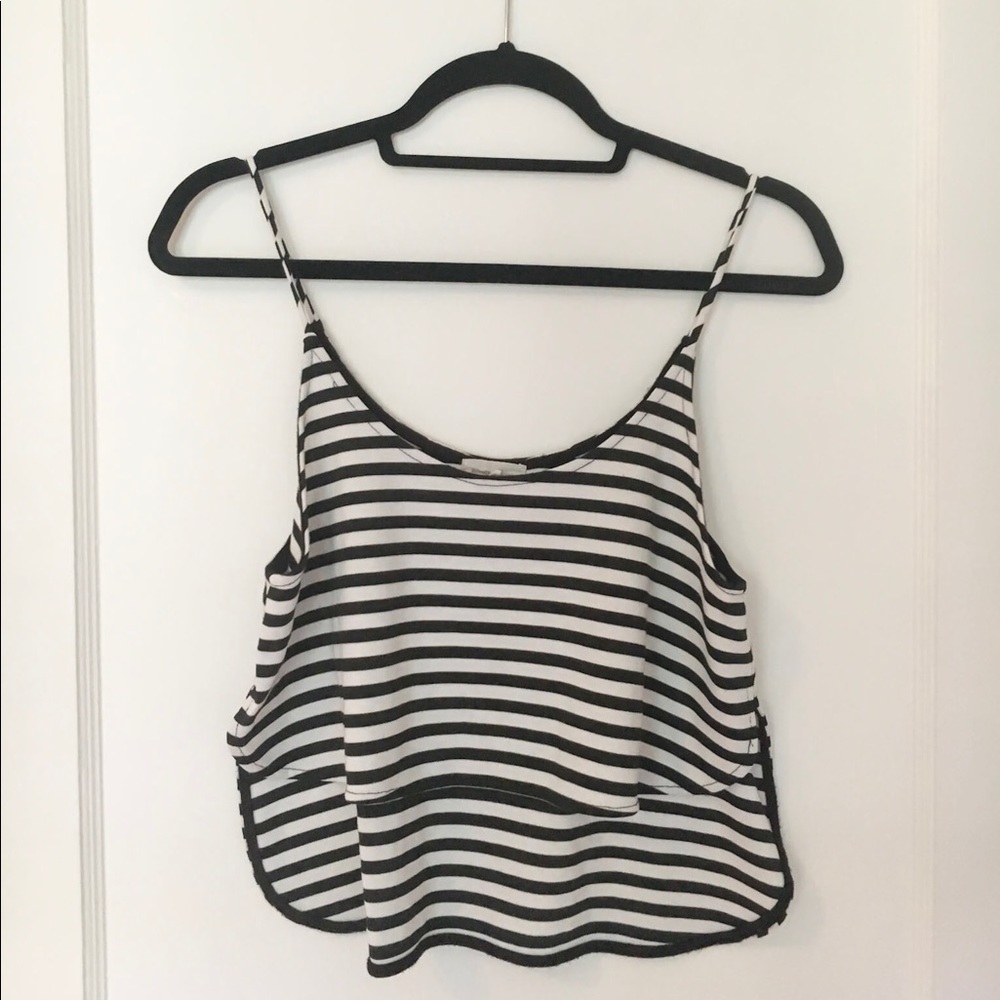 Urban Outfitters Black & White Striped Crop Top